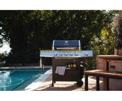 5 burner Megamaster gas bbq grill with side burner - 2